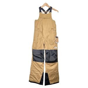 The North Face Teen Freedom Insulated Bib Size M/10 Snow Pants Utility Brown
